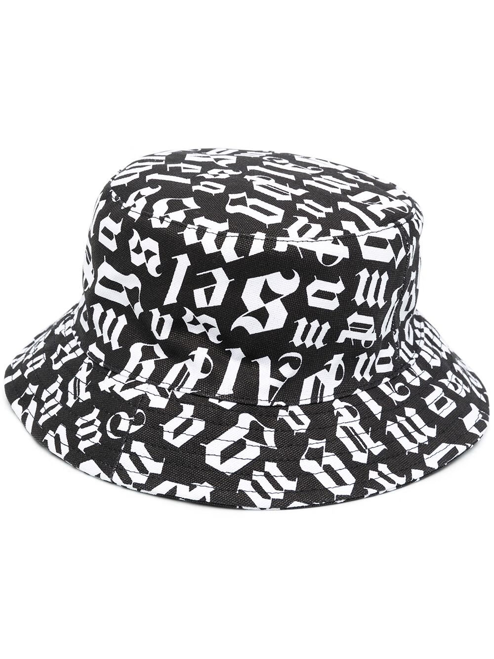 palm angels棕榈天使/pa/ 男士新款黑色字母礼帽 黑色 均码【图片