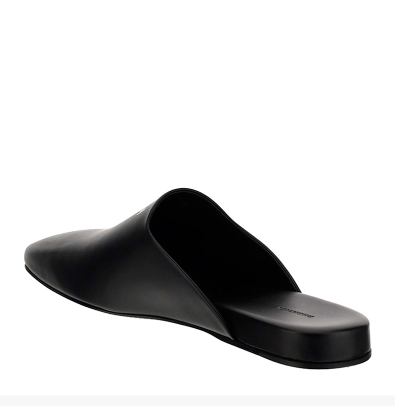 balenciaga巴黎世家奢侈品男鞋男士皮质凉拖鞋636604黑色425