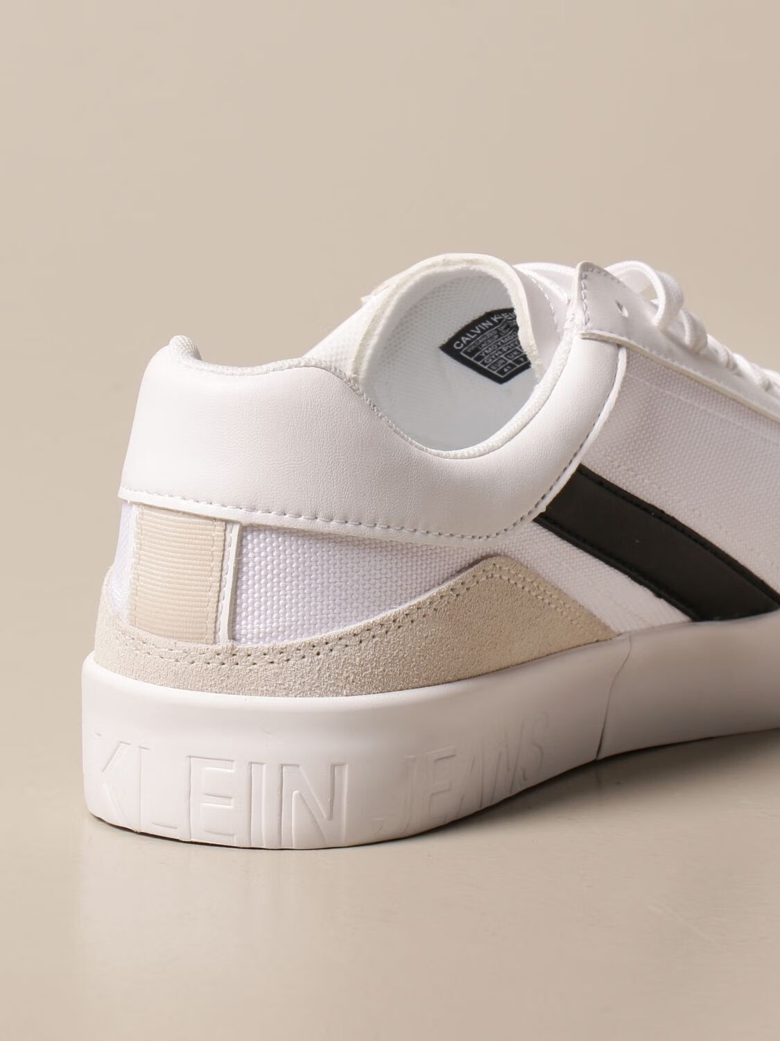calvin klein/ck 男士白色帆布皮质拼接休闲运动鞋b88933001 白色 41