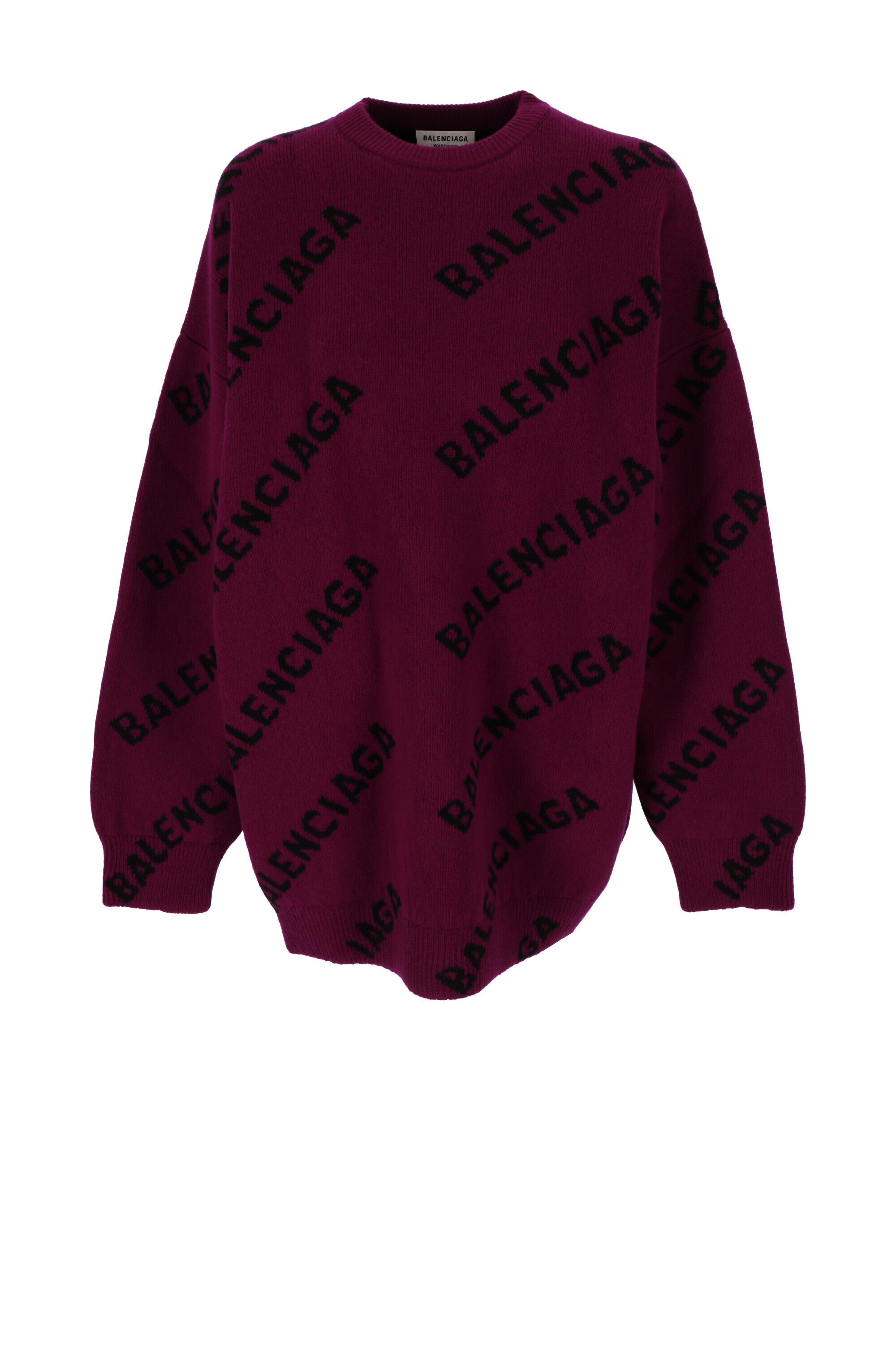 balenciaga巴黎世家奢侈品紫色女装女士针织衫毛衣套头衫紫色s