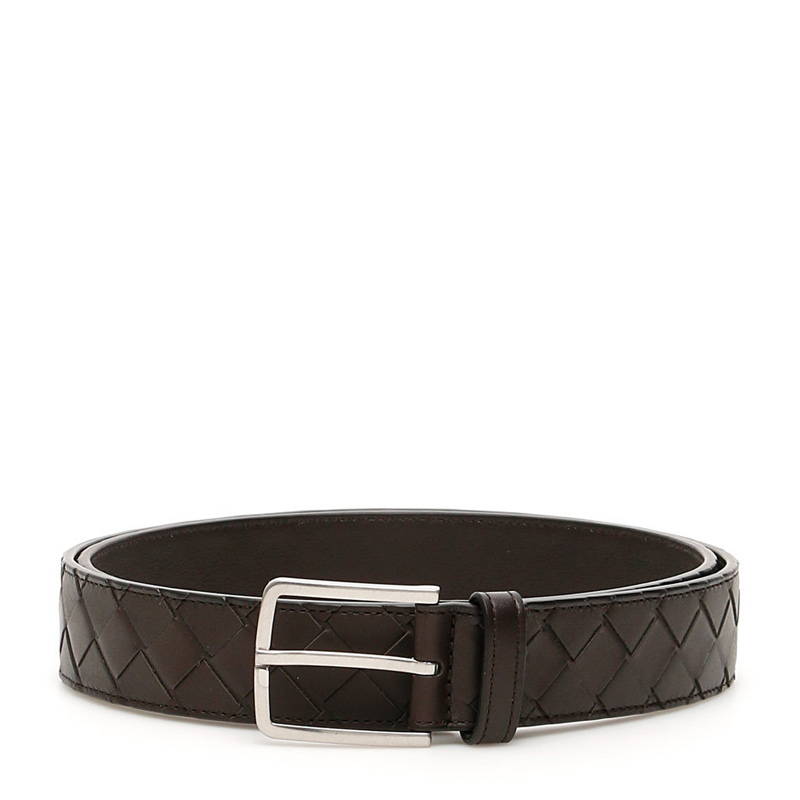 bottega veneta/bv/葆蝶家/宝缇嘉新款皮带男士棕色编制款腰带609182