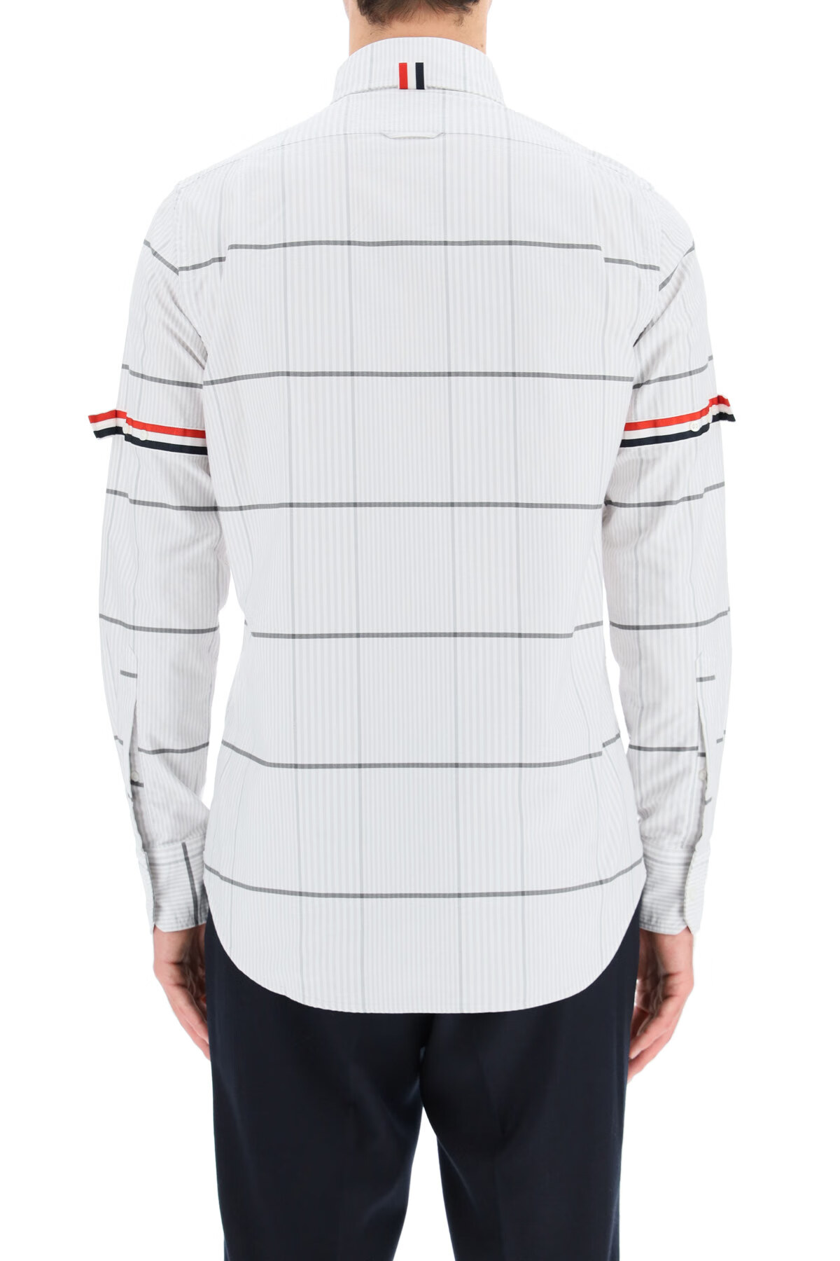 汤姆 布朗(thom browne)男款男士灰色长袖衬衫 mwl301 灰色 2【图片