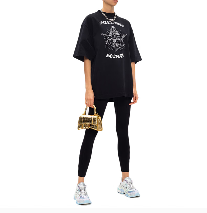 balenciaga巴黎世家 女士黑色t恤 641532 黑色 xs【图片 价格 品牌