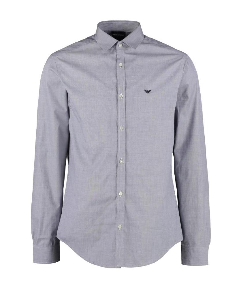 阿玛尼(armani)ea男装衬衫灰色徽标logo修身衬衣8n1c751v04z 灰色 xl