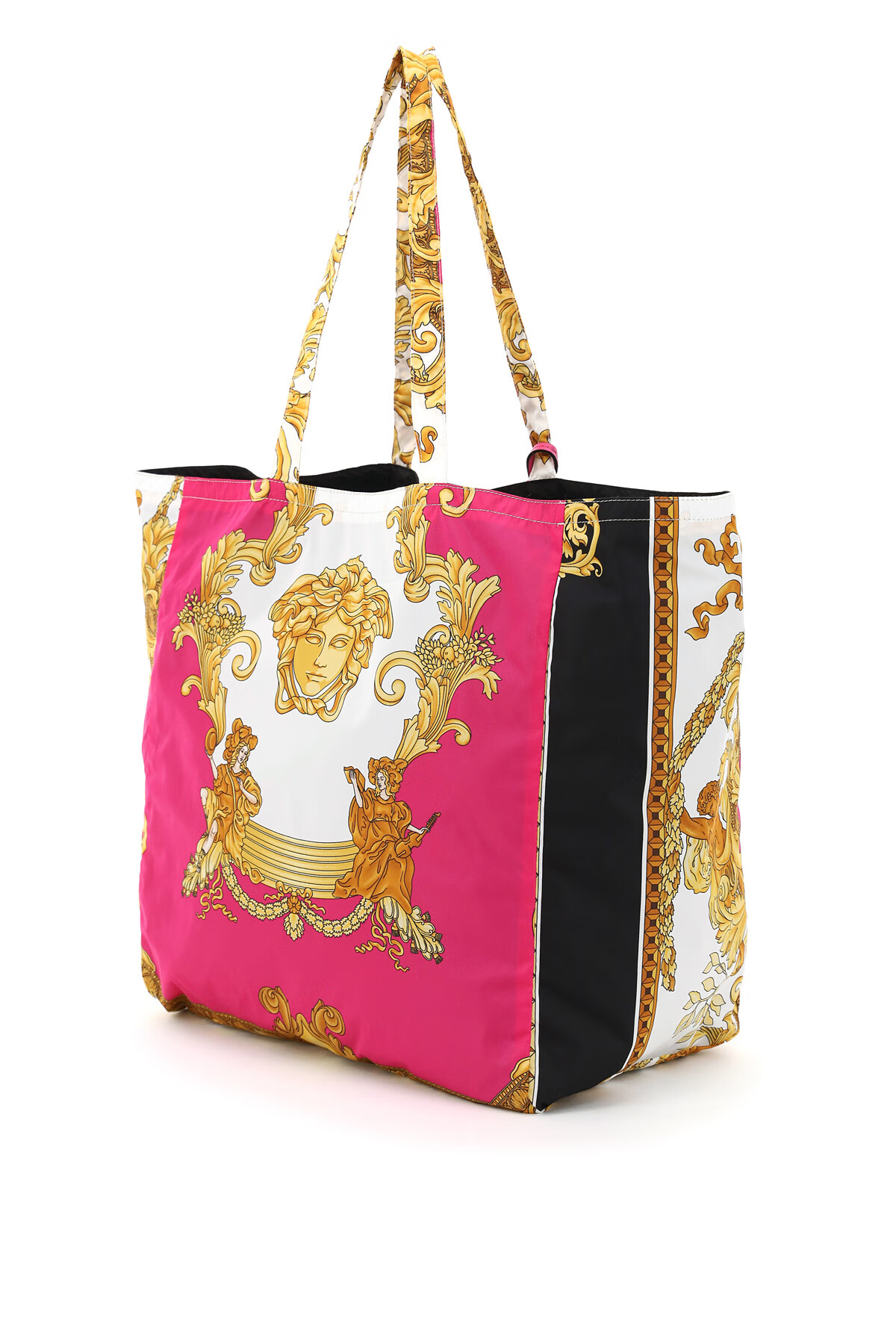 versace/范思哲新款女包女士粉色巴洛克花纹美杜莎单肩包 dbfi004