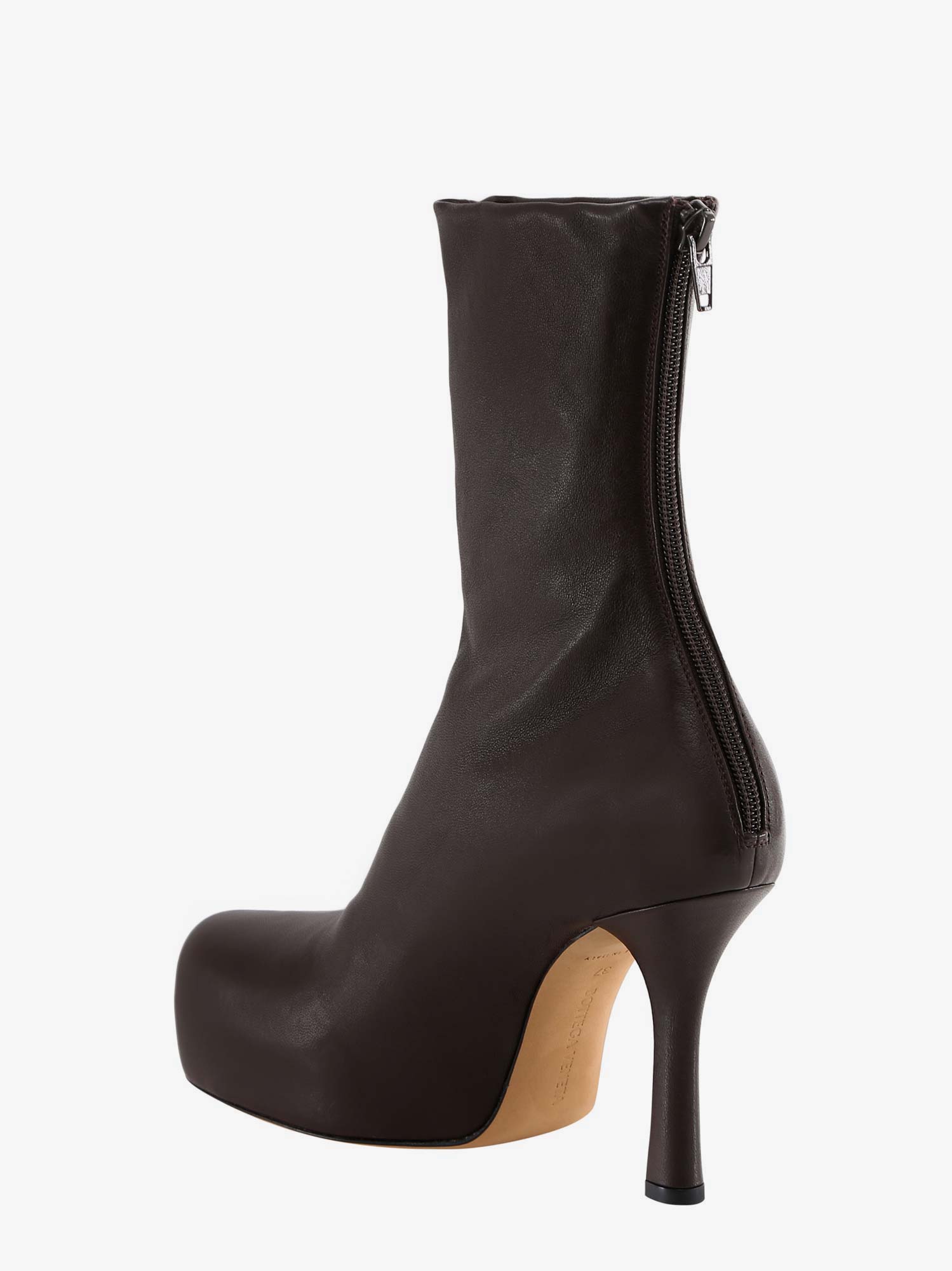 bottega veneta/bv/葆蝶家/宝缇嘉奢侈品女鞋女士新款棕色高跟短靴