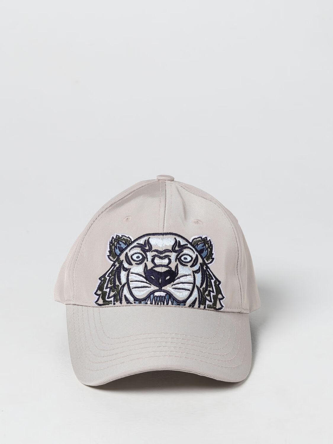 kenzo/高田贤三/凯卓/ 女士新款米灰色刺绣老虎logo印花设计鸭舌帽 浅