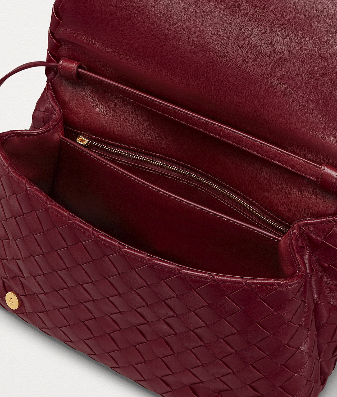 bv一线女包女士红色羊皮编织翻盖单肩包 红色 均码【图片 价格 品 