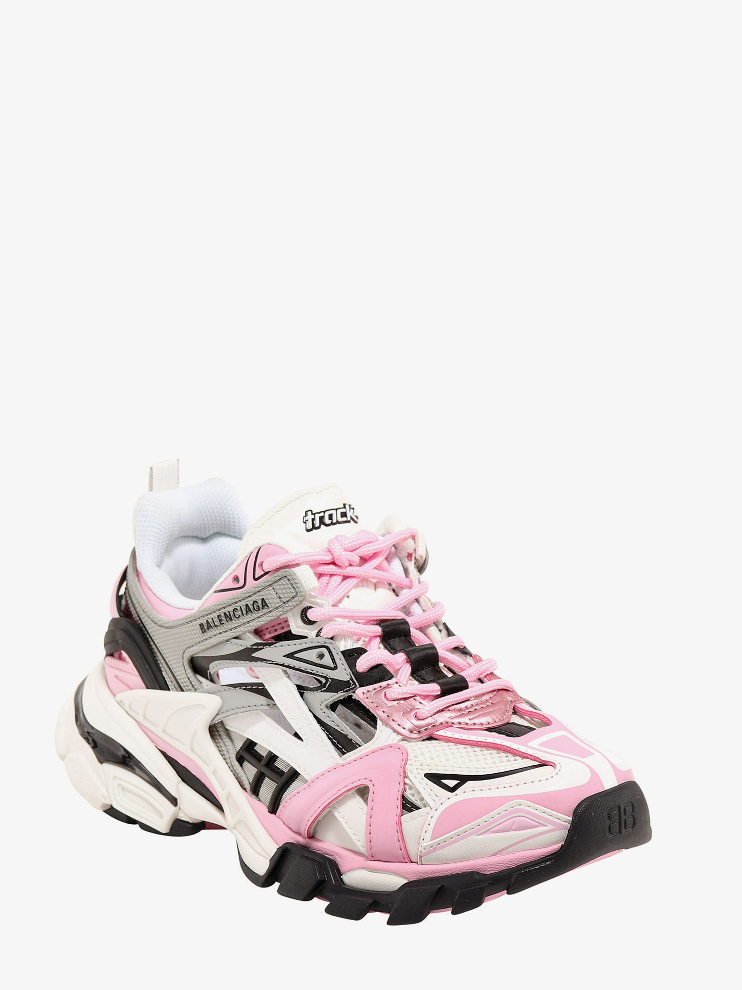 balenciaga巴黎世家女鞋女士粉色系带track.