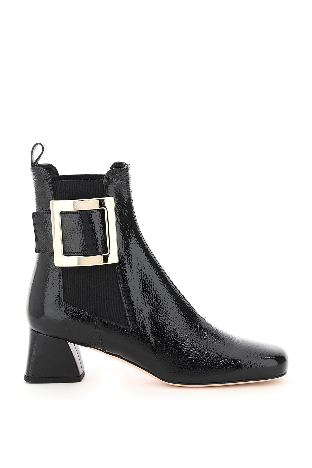 罗杰·维维亚(roger vivier)rv新款短靴女士黑色方根踝靴rvw51924930