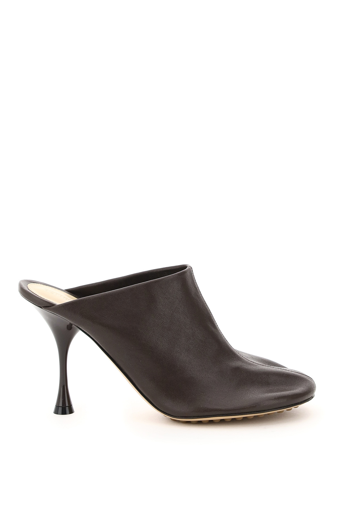 bottega veneta/bv/葆蝶家/宝缇嘉奢侈品女鞋女士棕色豆豆鞋底高跟鞋