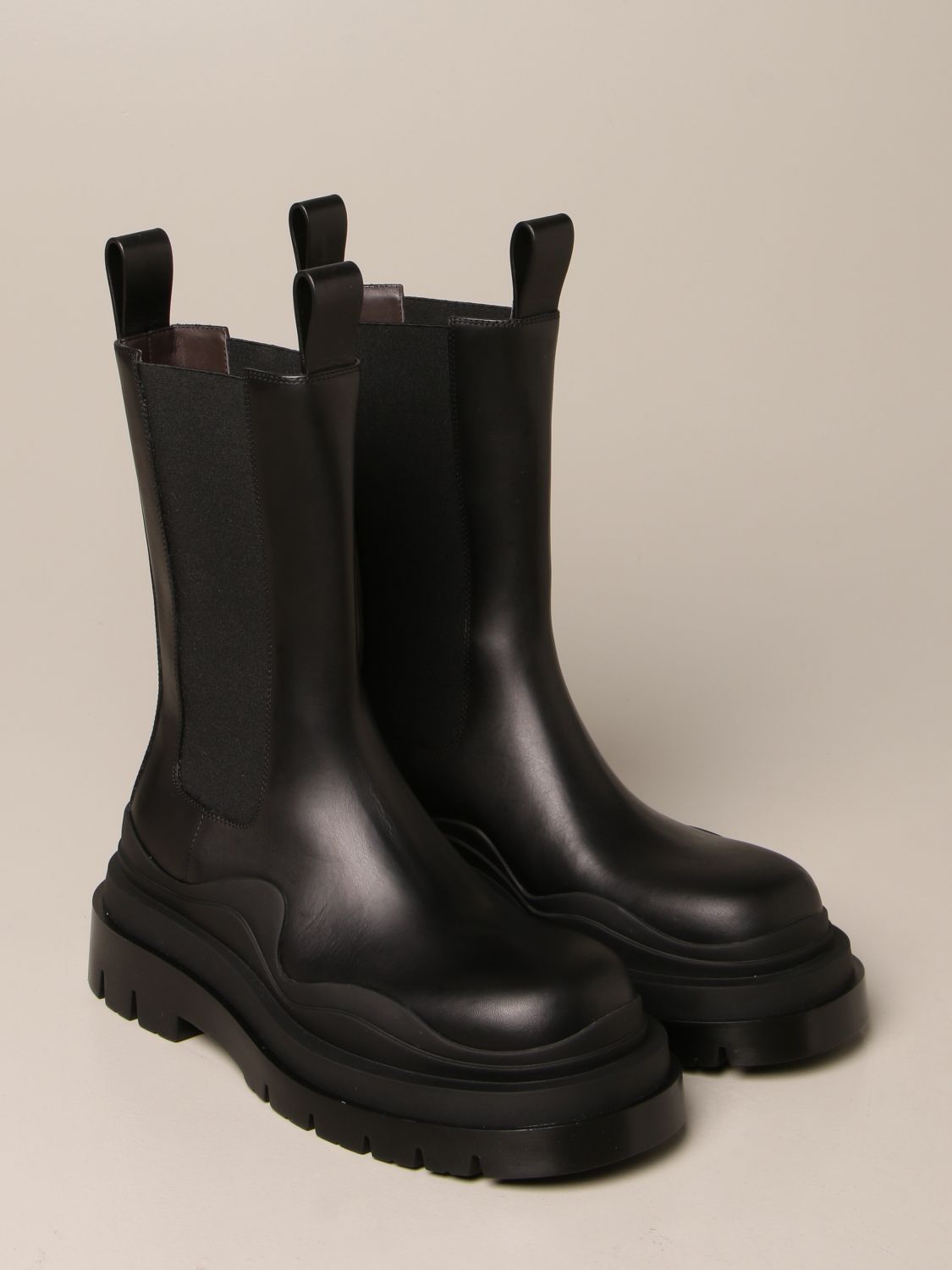 bottega veneta/bv/葆蝶家/宝缇嘉奢侈品女鞋女士新款黑色平底短靴