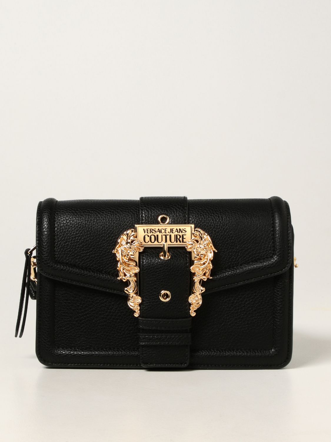 versace/范思哲副线jeans couture新款女包女士黑色单肩包购物袋 黑色