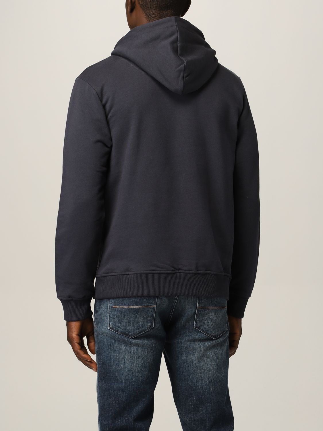 kenzo/高田贤三/凯卓/ 男士新款灰蓝色虎头印花休闲兜帽卫衣fb65sw334