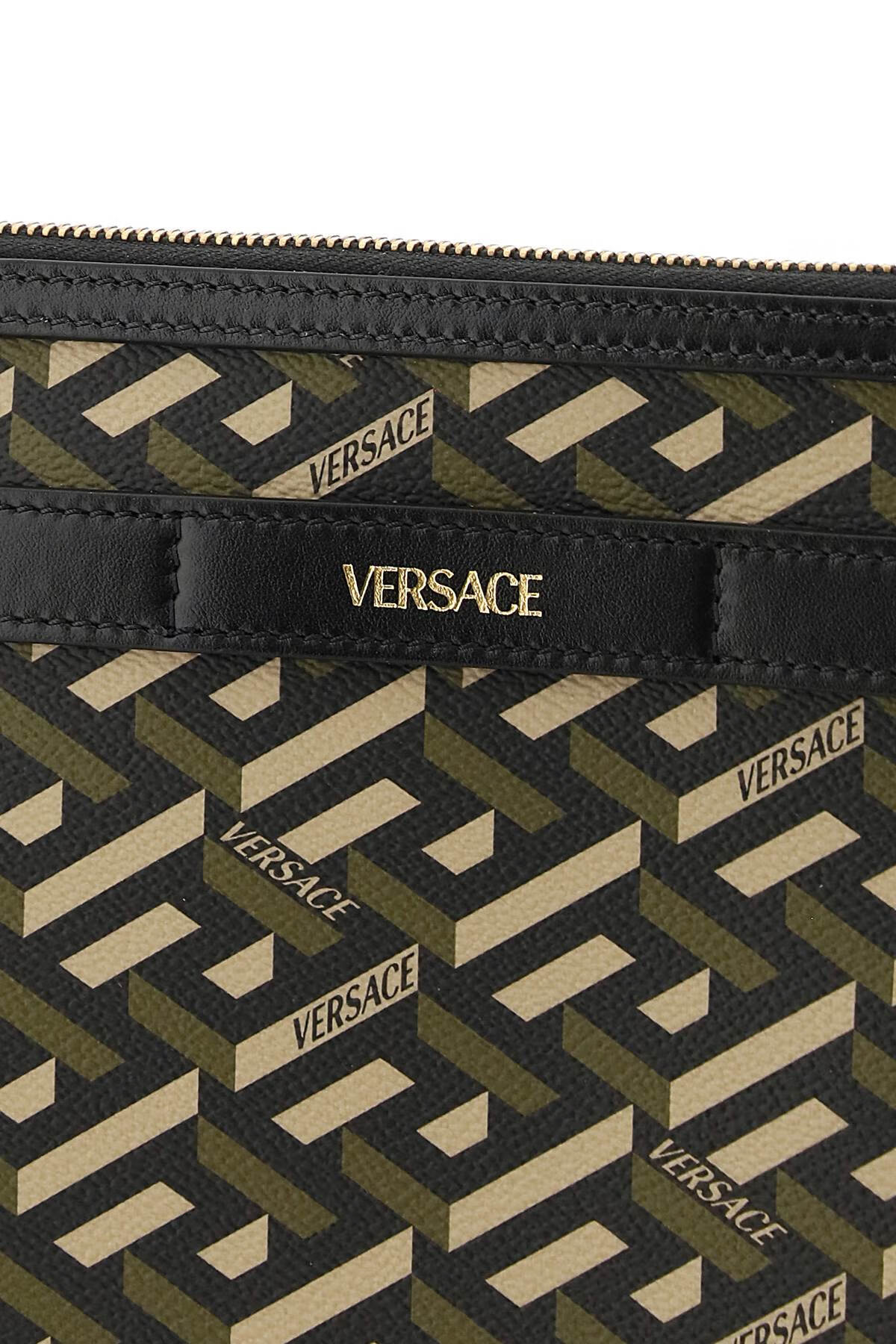 versace/范思哲男士黑色迷宫纹单肩斜挎包 1002245 1a01444 黑色 均码
