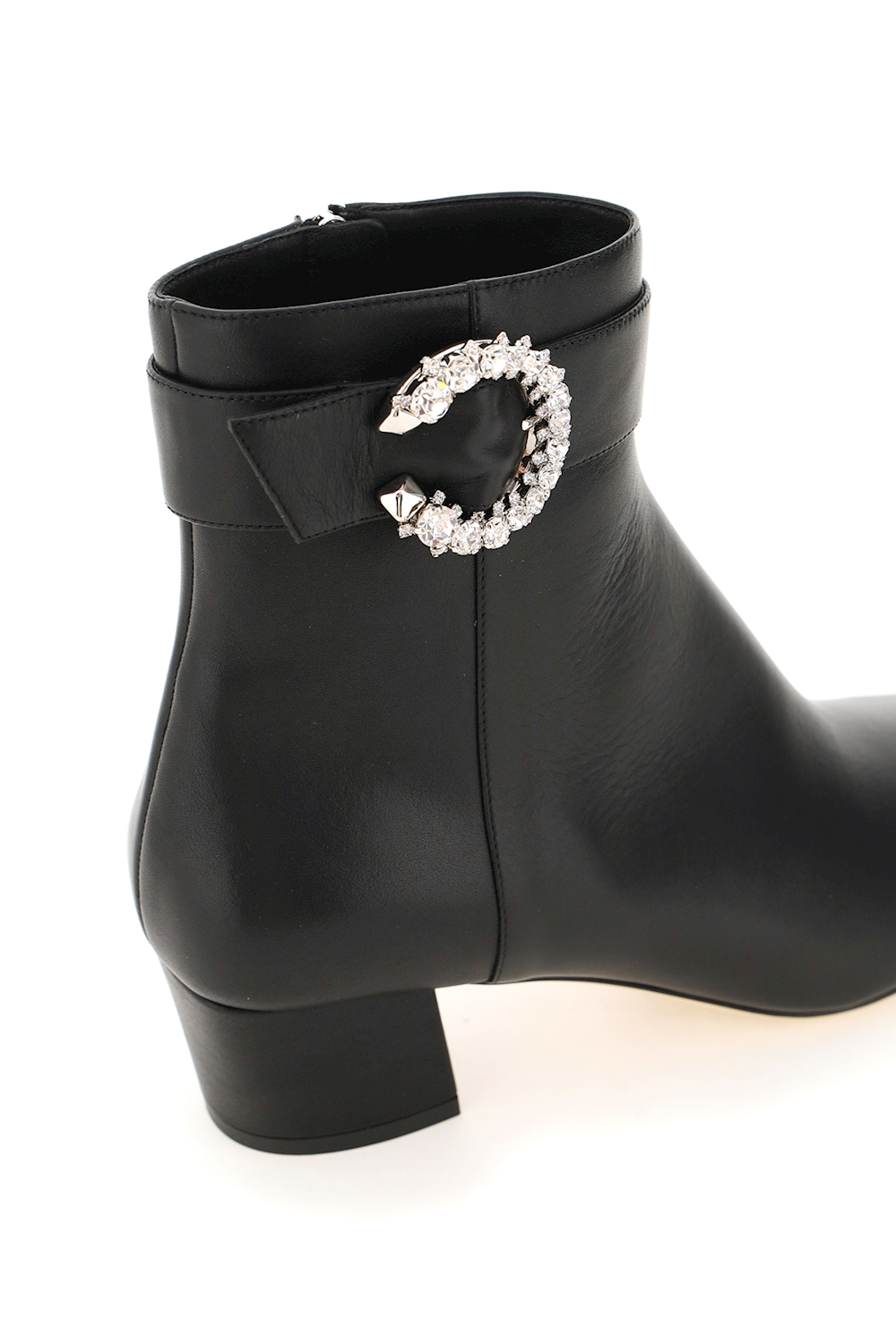 jimmy choo/周仰杰奢侈品女鞋女士新款黑色中跟短靴 黑色 38