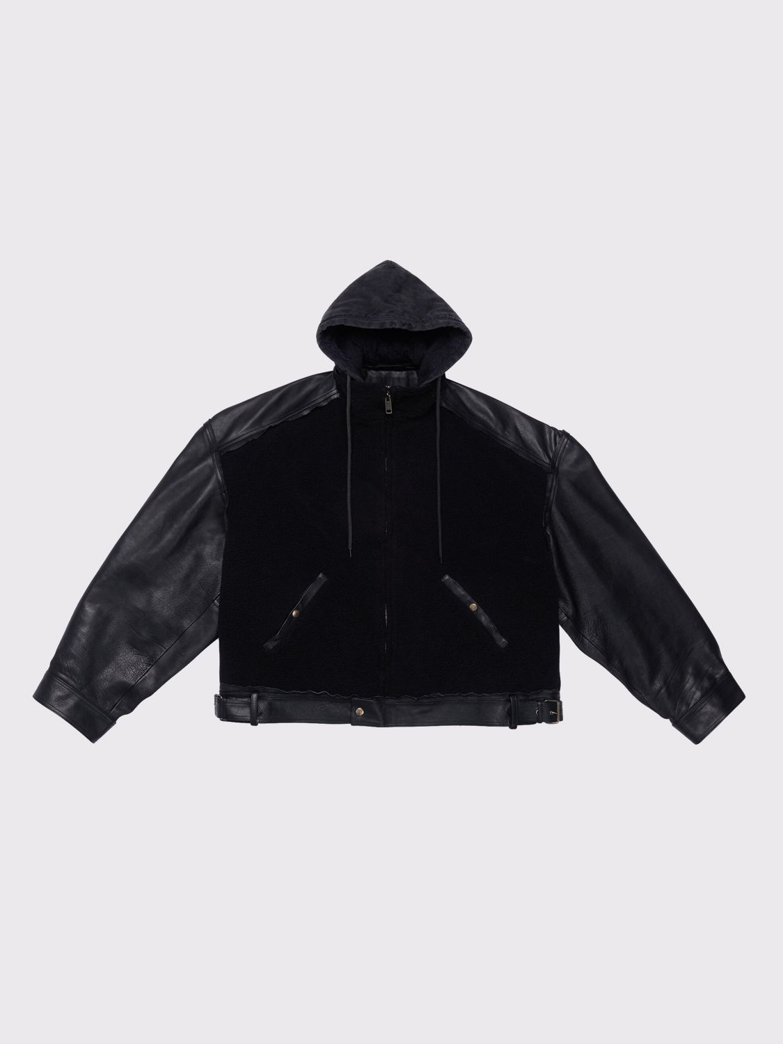 balenciaga巴黎世家奢侈品男装男士黑色新款连帽夹克外套黑色s