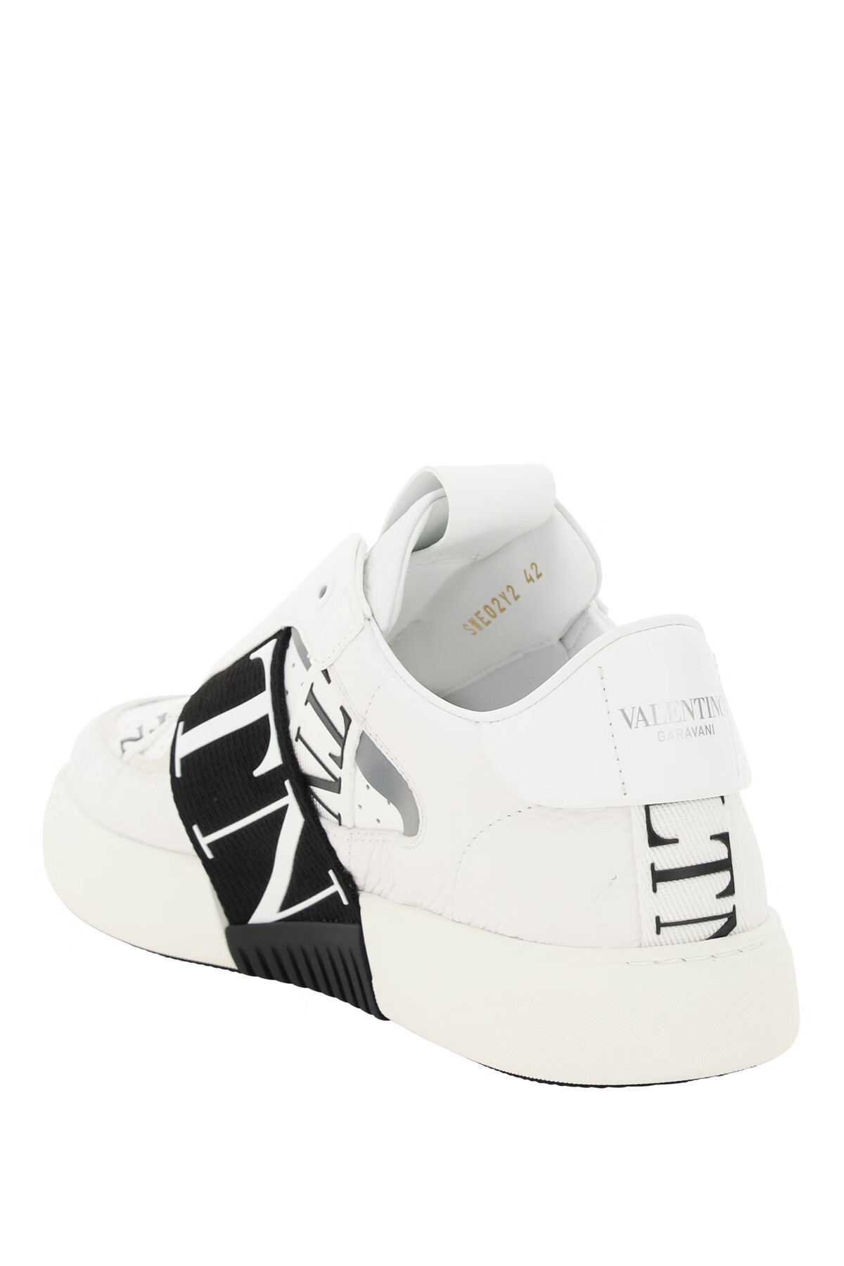 valentino (华伦天奴)一线新款男士白色皮质字母魔术带装饰休闲运动鞋