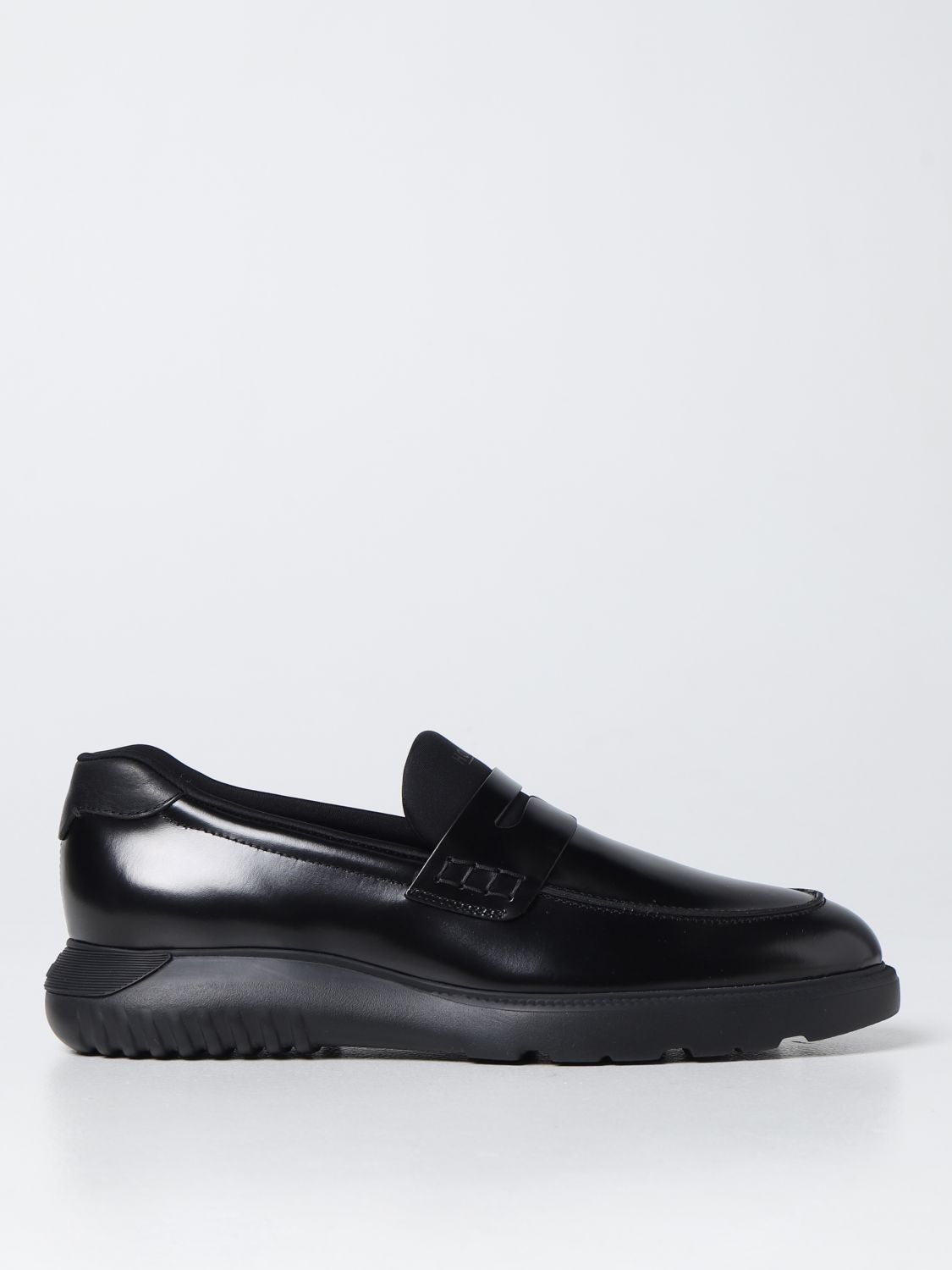 hogan/霍根/豪格新款男鞋男士黑色皮质商务休闲皮鞋 hxm6000ec 黑色 8