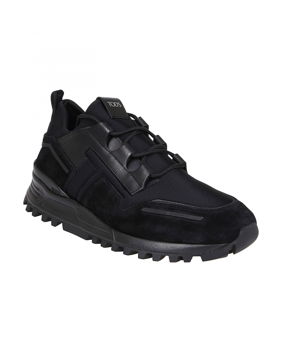 tods托德斯奢侈品男鞋男士新款黑色系带休闲运动鞋黑色6