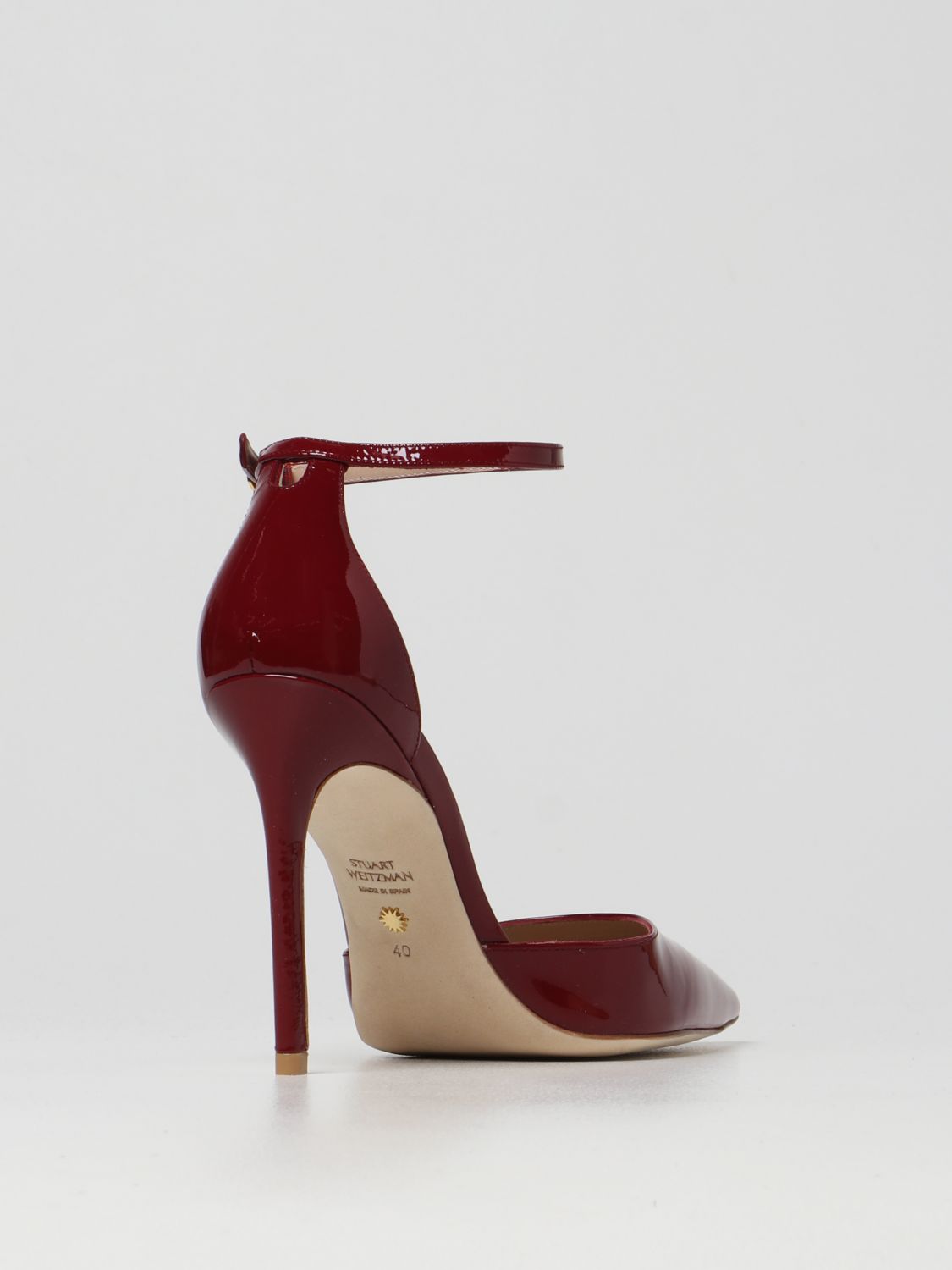 斯图尔特·韦茨曼(stuart weitzman)奢侈品女鞋女士新款酒红色高跟