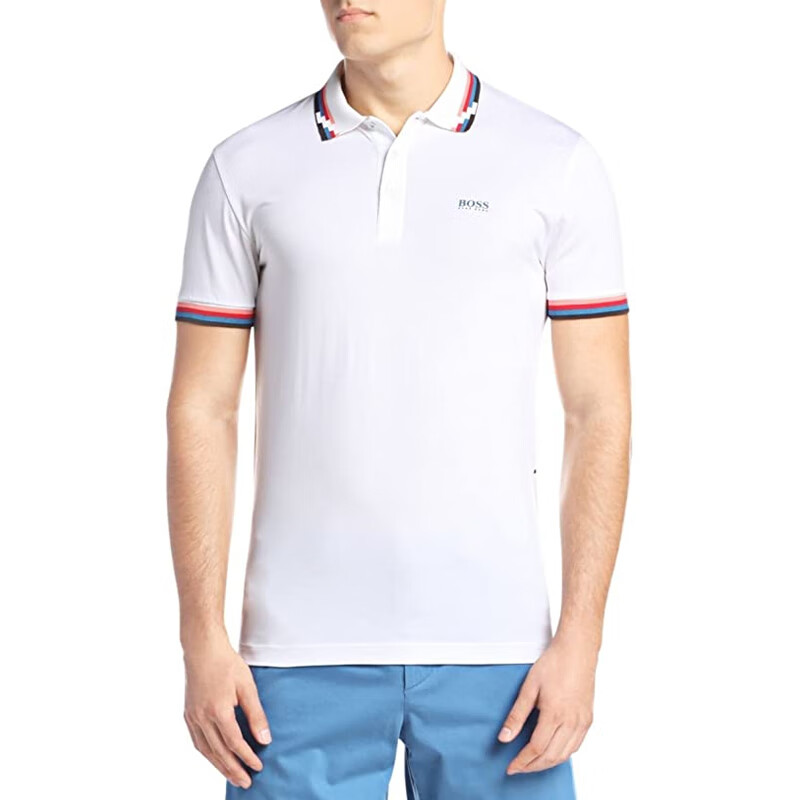 hugoboss雨果博斯男士白色棉质短袖polo衫paule7白色xxl