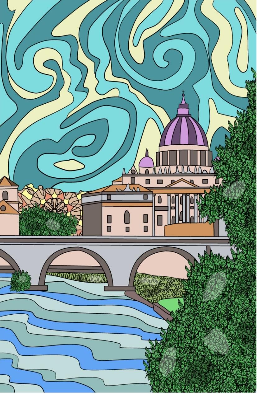 C:\\Users\\Admin\\Desktop\\rome_raskras01\\Изображения_Рим\\27 Собор Святого Петра над мостом и рекой в Риме.jpg