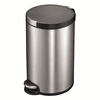 

【Jingdong Supermarket】 Yike (EKO) Classic series Stainless steel pedal trash cans Mute home kitchen bathroom room hotel with cover clamshell trash cans 9624MT sand steel 7L