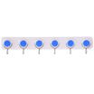 

Jingdong Supermarket Camellia stick hook hook paste metal O type six hook row hook 0766