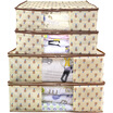 

Jingdong Supermarket Baicao Park non-woven visual finishing bag combination 2 large&2 small BCY brown