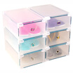 

Jingdong supermarket thick green thick drawer-type transparent storage shoe box metal package female models 6 loaded