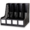

Powerful deli 9846 Sturdy Quadruple File Box File Basket File Bar Black