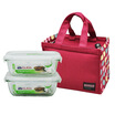 

Jingdong Supermarket Lock & lock microwave oven lunch box glass set crisper box gift bag LLG424S904 430ml 2 wine red