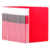 

Deli 5374 beautiful color series A4 long folder folder multi-color into 20 loaded