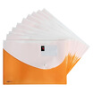 

Effective deli 5506 FC solid color horizontal buckle file bag 10 pack color random