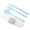 Portable Wheat Straw Tableware Set Eco-Friendly Travel Kids Adult Cutlery for Camping Picnic Set Gifts Kitchen Dinnerware Sets