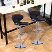 〖Follure〗Set Of 2 Leather Adjustable Bar Stools Counter Height Swivel Stool