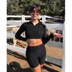 Sudaderas con capucha deportivas para mujer Sudadera Crop Tops Pantalones Set 2 piezas Chándal Sudadera