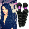 Abalance Loose Wave 7A Brazilian Hair Virgin Human Wefts Natural Black Extensions abalance kopen in de aanbieding
