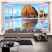 Colomac Custom Photo Wallpaper 3D Stereoscopic Window Beach Scenery Living Room Tv Background Wall Mural Print Papel Pintado colomac kopen in de aanbieding Colomac Custom Photo Wallpaper 3D Stereoscopic Window Beach Scenery Living Room Tv Background Wall Mural Print Papel Pintado colomac kopen in de aanbieding