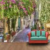 Custom Mural Wallpaper European Style Town Paisaje arquitectónico Large Wall Painting Sala de estar Dormitorio Wallpaper Flor Vine