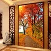 Foto Papel tapiz Bosque rojo de arce Naturaleza Paisaje 3D Mural de pared Sala de hotel Sala de entrada Telón de fondo Pared Papel De Parede 3D