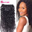 Zax Clip In Human Hair Extensions Kinky Curly In For Black Women Brazilian Virgin African American zax kopen in de aanbieding