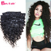Zax Clip In Human Hair Extensions Curly African American In Virgin Brazilian In For Black Womenn 100G zax kopen in de aanbieding