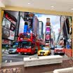 Papel de pared mural moderno popular de la moda Calle de Nueva York Red Mural Tienda de ropa Tienda KTV Living Room Telón de fondo 3D