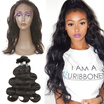 Dream Diana 9A Remy Malaysian Virgin Hair Body Wave 4 Bundles 360 Lace Frontal With Pre Plucked dream diana kopen in de aanbieding