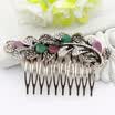 Vintage Indian Resin Flower Hairwear Hair Comb Hair Clips Hairpins Hijab Headdress Comb Turkish Bride Jewelry Antique Gold Color