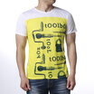 Clothing Loves Mens White Round Collar Short Sleeve Tool Printed T Shirts clothing loves kopen in de aanbieding