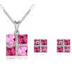 Conjuntos de joyería de moda cristal cuadrado de austriacos colgantes de alta calidad collares pendientes para mujeres accesorios
