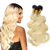 Nami Hair 4 Bundles Ombre 1B613 Blonde Brazilian Human Body Wave Two Tone Color 10 22 T1B Weave nami kopen in de aanbieding